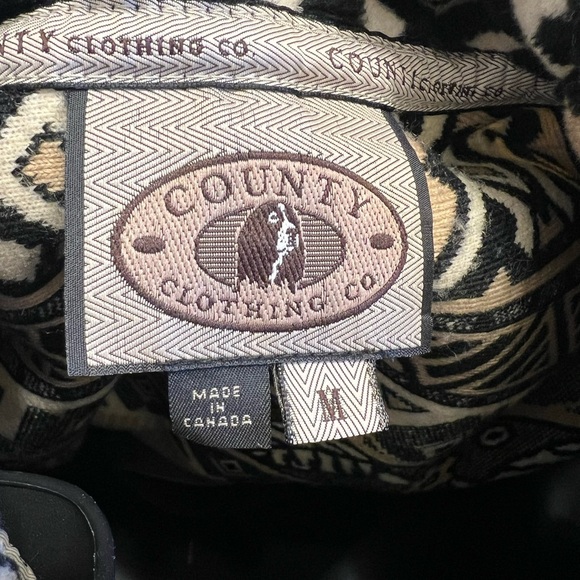 County Clothing Company Tan Black Button up w Pockets Women’s Jacket Sz M - Picture 3 of 5